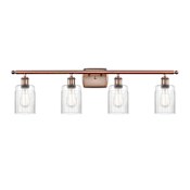 Innovations Lighting Hadley 4 Light 36" Wide Bathroom Vanity Light Antique Copper / Clear