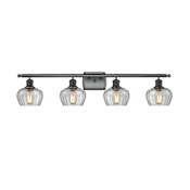 Innovations Lighting Fenton 4 Light 36" Wide Bathroom Vanity Light Matte Black / Clear