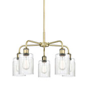 Innovations Lighting Hadley 5 Light 23" Wide Chandelier Antique Brass / Clear