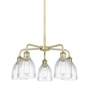 Innovations Lighting Brookfield 5 Light 24" Wide Chandelier Antique Brass / Clear