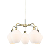 Innovations Lighting Cindyrella 5 Light 26" Wide Chandelier Antique Brass / Cased Matte White