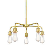 Innovations Lighting Ballston 5 Light 18" Wide Candle Style Chandelier Satin Gold
