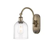 Innovations Lighting Bella 13" Tall Wall Sconce Antique Brass / Clear
