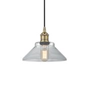 Innovations Lighting Orwell 8" Wide Mini Pendant Antique Brass / Clear