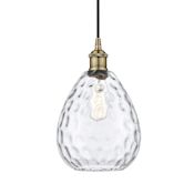 Innovations Lighting Waverly 8" Wide Mini Pendant Antique Brass / Clear