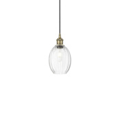 Innovations Lighting Preston 7" Wide Mini Pendant Antique Brass / Clear