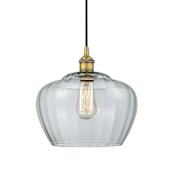 Innovations Lighting Fenton 11" Wide Pendant Brushed Brass / Clear