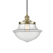 Innovations Lighting Oxford 12" Wide Pendant Antique Brass / Clear
