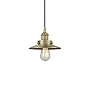 Innovations Lighting Railroad 8" Wide Mini Pendant Antique Brass