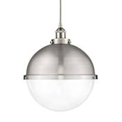 Innovations Lighting Hampden 13" Wide Pendant Brushed Satin Nickel / Clear