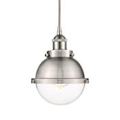 Innovations Lighting Hampden 7" Wide Mini Pendant Brushed Satin Nickel / Clear