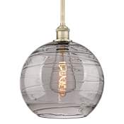 Innovations Lighting Athens Deco Swirl 12" Wide Pendant Antique Brass