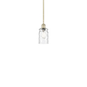 Innovations Lighting Candor 5" Wide Mini Pendant Antique Brass / Clear Waterglass