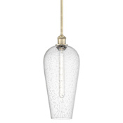 Innovations Lighting Chelsea 8" Wide Mini Pendant Antique Brass / Seedy