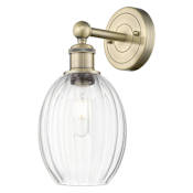 Innovations Lighting Preston 13" Tall Wall Sconce Antique Brass / Clear