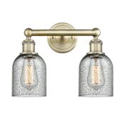 Innovations Lighting Caledonia 2 Light 14" Wide Vanity Light Antique Brass / Charcoal