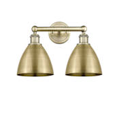 Innovations Lighting Metal Bristol 2 Light 17" Wide Vanity Light Antique Brass