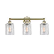 Innovations Lighting Cobbleskill 3 Light 23" Wide Vanity Light Antique Brass / Clear
