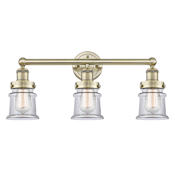 Innovations Lighting Canton 3 Light 24" Wide Vanity Light Antique Brass / Clear