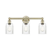 Innovations Lighting Hadley 3 Light 23" Wide Vanity Light Antique Brass / Clear