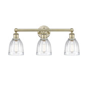 Innovations Lighting Brookfield 3 Light 24" Wide Vanity Light Antique Brass / Clear