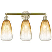 Innovations Lighting Brookhaven Almond 3 Light 24" Wide Vanity Light Antique Brass / Amber