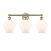 Innovations Lighting Cindyrella 3 Light 26" Wide Vanity Light Antique Brass / Cased Matte White