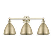 Innovations Lighting Metal Bristol 3 Light 26" Wide Vanity Light Antique Brass