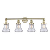 Innovations Lighting Bellmont 4 Light 34" Wide Vanity Light Antique Brass / Clear