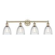Innovations Lighting Castile 4 Light 33" Wide Vanity Light Antique Brass / Clear