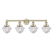 Innovations Lighting Oxford 4 Light 34" Wide Vanity Light Antique Brass / Clear