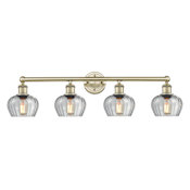 Innovations Lighting Fenton 4 Light 34" Wide Vanity Light Antique Brass / Clear