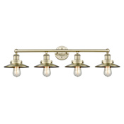 Innovations Lighting Railroad 4 Light 35" Wide Vanity Light Antique Brass