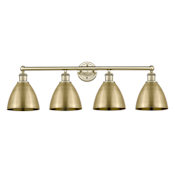Innovations Lighting Metal Bristol 4 Light 35" Wide Vanity Light Antique Brass