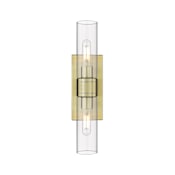 Innovations Lighting Ballston Urban 2 Light 18" Wide Vanity Light Antique Brass / Clear
