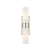 Innovations Lighting Ballston Urban 2 Light 5" Tall Bathroom Sconce Satin Nickel / White
