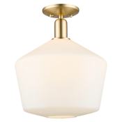 Innovations Lighting Cindyrella 12" Wide Semi-Flush Ceiling Fixture Champagne Bronze / Cased Matte White