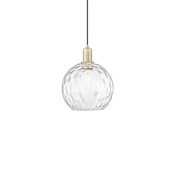 Innovations Lighting Athens Water Glass 10" Wide Mini Pendant Antique Brass / Clear Water Glass