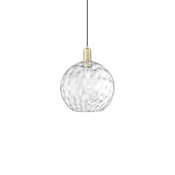 Innovations Lighting Athens Water Glass 12" Wide Pendant Antique Brass / Clear Water Glass