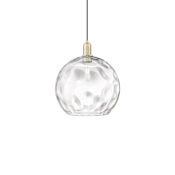 Innovations Lighting Athens Water Glass 13" Wide Pendant Antique Brass / Clear Water Glass