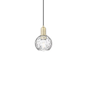 Innovations Lighting Athens Water Glass 6" Wide Mini Pendant Antique Brass / Clear Water Glass
