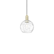Innovations Lighting Athens Water Glass 8" Wide Mini Pendant Antique Brass / Clear Water Glass
