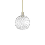 Innovations Lighting Athens Water Glass 12" Wide Pendant Antique Brass / Clear Water Glass
