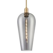 Innovations Lighting Chelsea 8" Wide Mini Pendant with Light Smoke Glass Shade Brushed Brass