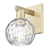 Innovations Lighting Athens Water Glass 10" Tall Wall Sconce Antique Brass / Clear Water Glass