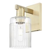 Innovations Lighting Hadley 11" Tall Wall Sconce Antique Brass / Clear