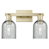 Innovations Lighting Caledonia 2 Light 16" Wide Vanity Light Antique Brass / Charcoal