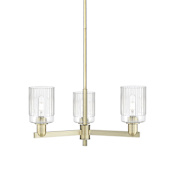 Innovations Lighting Hadley 3 Light 27" Wide Chandelier Antique Brass / Clear