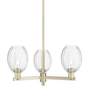 Innovations Lighting Preston 3 Light 18" Wide Candle Style Chandelier Antique Brass / Clear