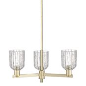 Innovations Lighting Bridal Veil 3 Light 18" Wide Candle Style Chandelier Antique Brass / Clear